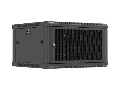 Lanberg Wall mounted installation cabinet 19" 6U 600X600, WF01-6606-23B, Black