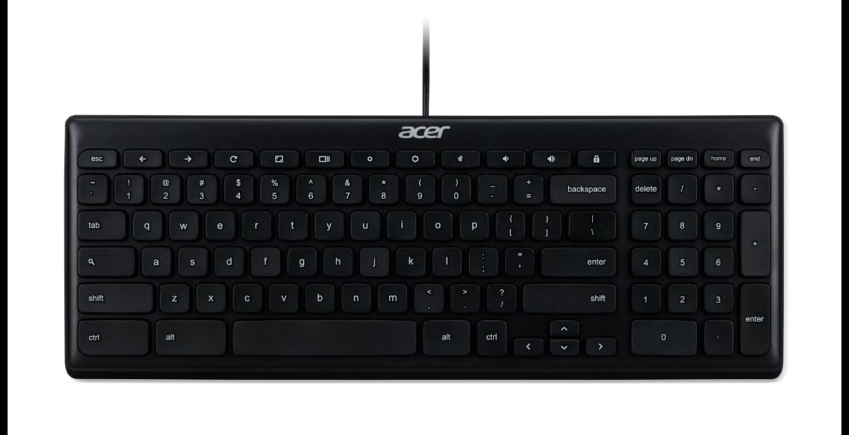 Acer AKW900, Keyboard, Wired, US International, Black