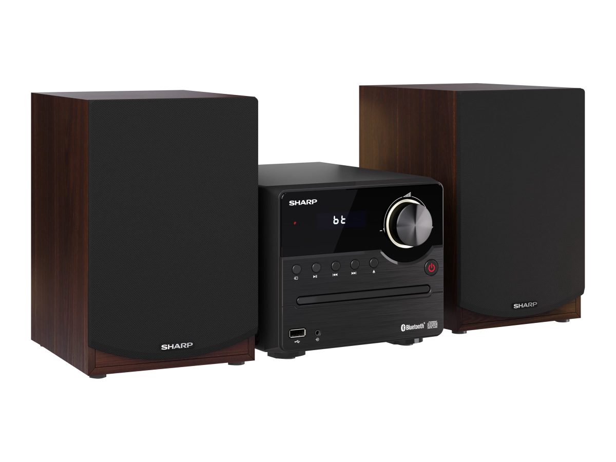Sharp XL-B512(BR) Hi-Fi Micro System, CD/FM/USB/Bluetooth v5.0, 45W, Brown, Sharp, Hi-Fi Micro System, XL-B512(BR), Brown, USB port, AUX in, Bluetooth, CD player, FM radio, Wireless connection