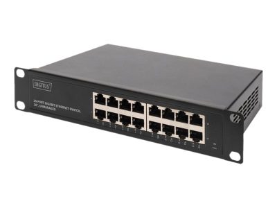 16-port Gigabit Ethernet Switch, DN-80115, Unmanaged, Rackmountable, Power supply type Internal