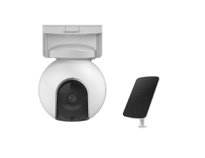 CS-EB8 4G, Battery-powered PT camera with solar panel, PTZ, 8 MP, 4 mm, IP65, H.264/H.265, MicroSD, max. 512 GB