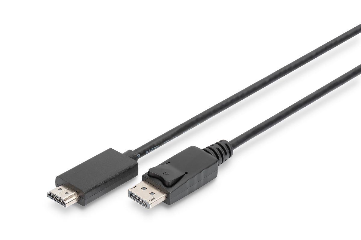 Digitus Adapter Cable, DP - HDMI type A, DisplayPort to HDMI, 2 m
