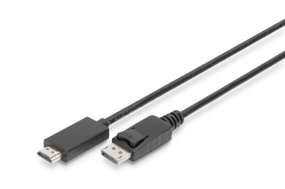 Digitus Adapter Cable, DP - HDMI type A, DisplayPort to HDMI, 2 m