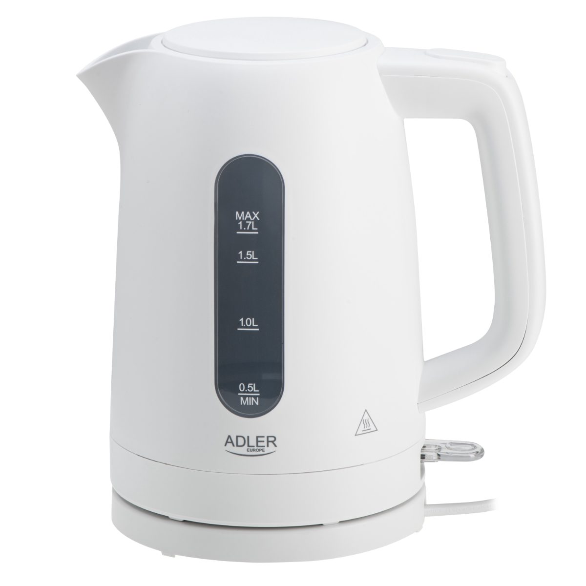 Adler Kettle, AD 1379w, Electric, 2200 W, 1.7 L, Polypropylene, 360° rotational base, White