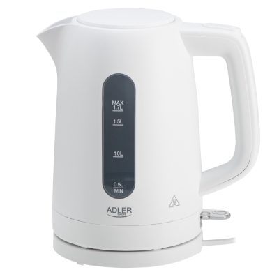 Adler Kettle, AD 1379w, Electric, 2200 W, 1.7 L, Polypropylene, 360° rotational base, White