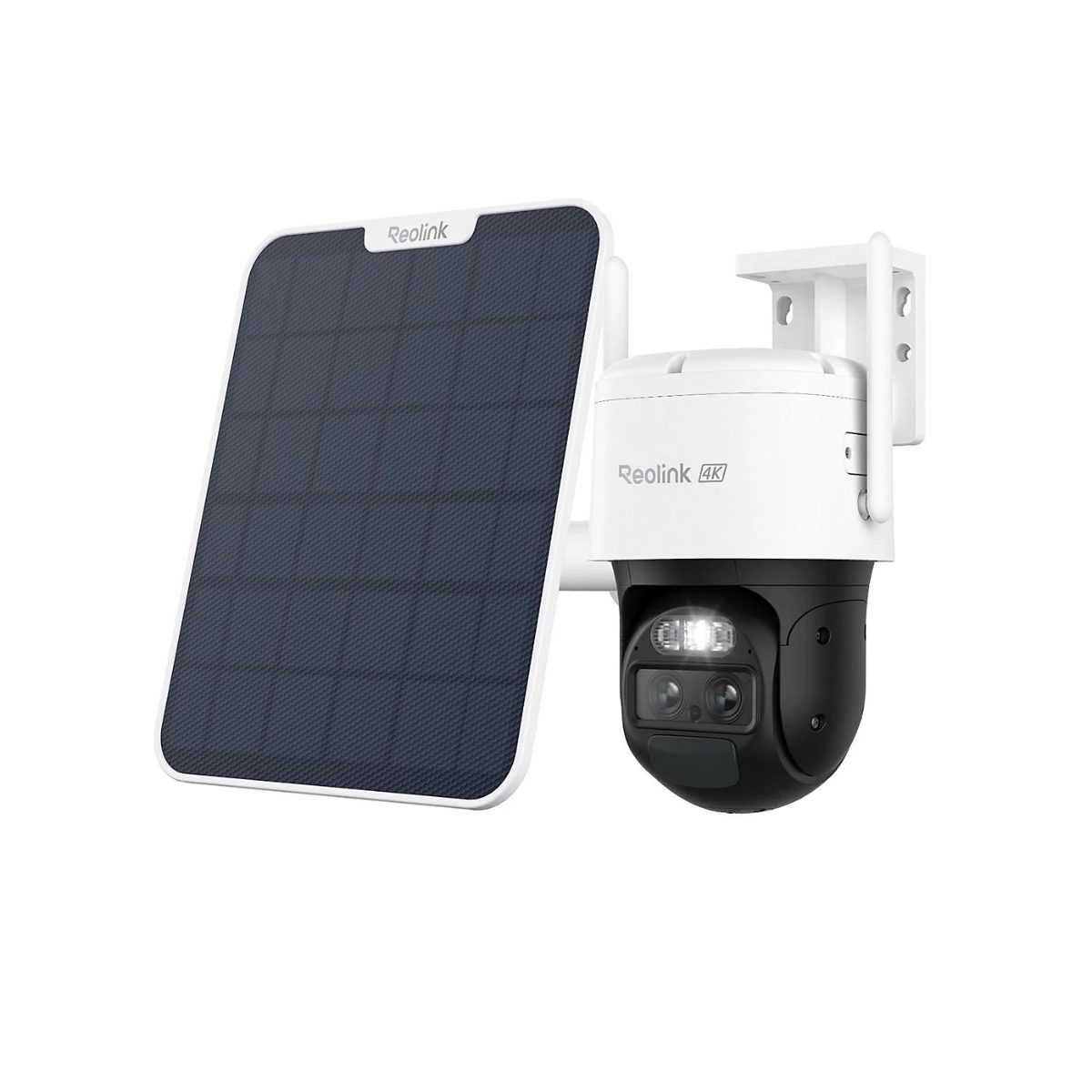 Reolink 4K Dual-Lens Wi-Fi 6 Battery-Powered Security Camera withSolar Panel 2, Trackmix Series B770, PTZ, 2.8mm/F1.6, H.264/H.265, Micro SD, Max. 256 GB