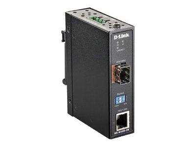 Industrial Media Converter, DIS-M100G-SW, 10/100/1000Base-T, SFP