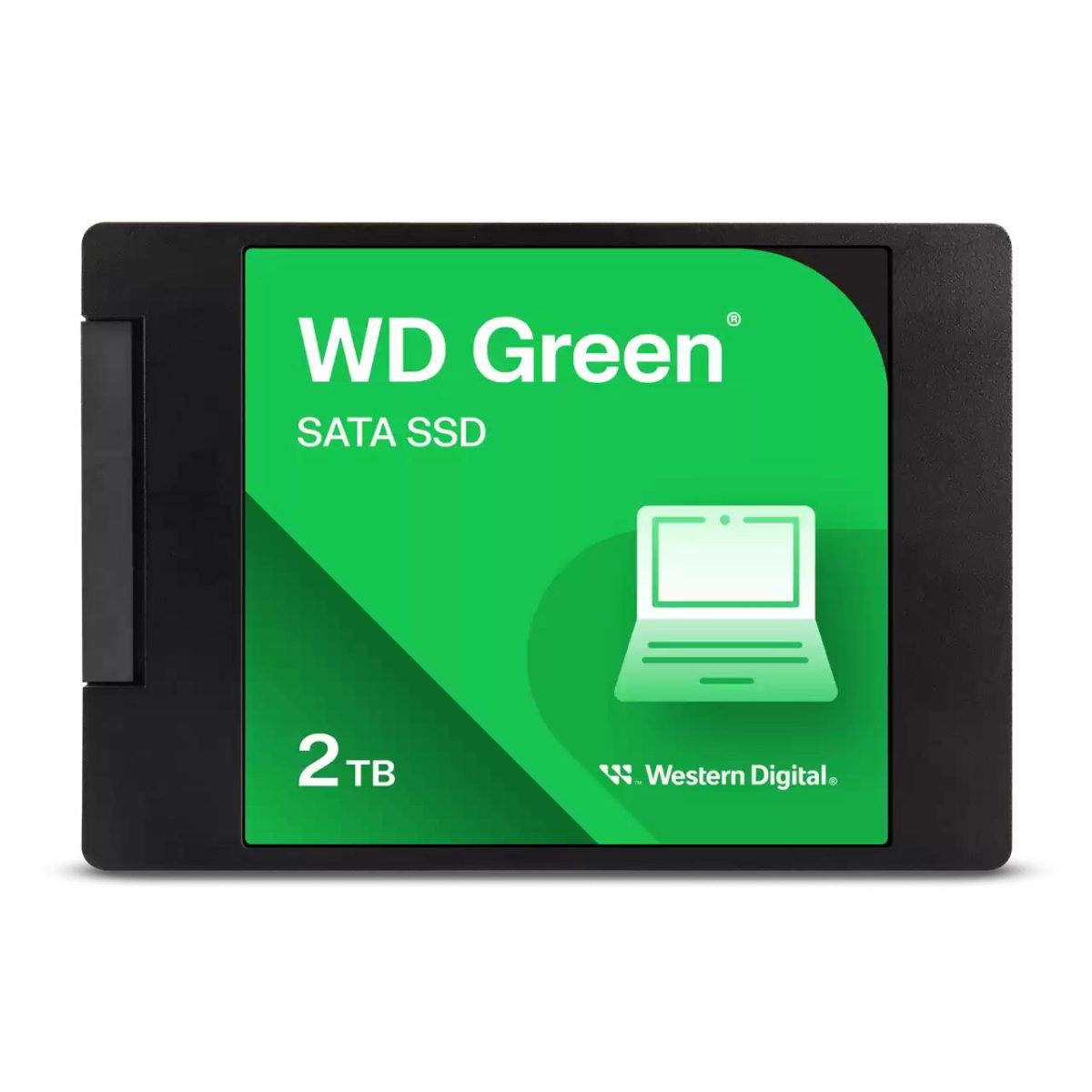 SSD, WESTERN DIGITAL, Green, 2TB, SATA, Read speed 545 MBytes/sec, 2,5", MTBF 1000000 hours, WDS200T2G0A