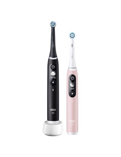 Oral-B Electric Toothbrush, iO6 DuoPack, Rechargeable, For adults, Number of brush heads included 2, Number of teeth brushing modes 5, Black/Pink