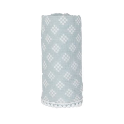 Lodger Swaddle Tribe Muslin kokvilnas autiņš, 120x120 cm, Ice Flow