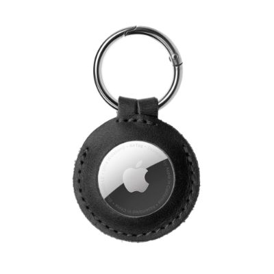 Case for AirTag, Genuine cowhide, Black