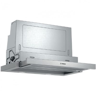 Hood Serie 4, DFS067A51, Telescopic, Energy efficiency class A, Width 60 cm, 399 m³/h, Push Buttons, LED, Silver