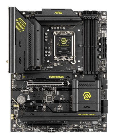 MSI MAG B860 TOMAHAWK WIFI, Processor family Intel, Processor socket LGA1851, DDR5, Supported hard disk drive interfaces SATA, M.2, Number of SATA connectors 4