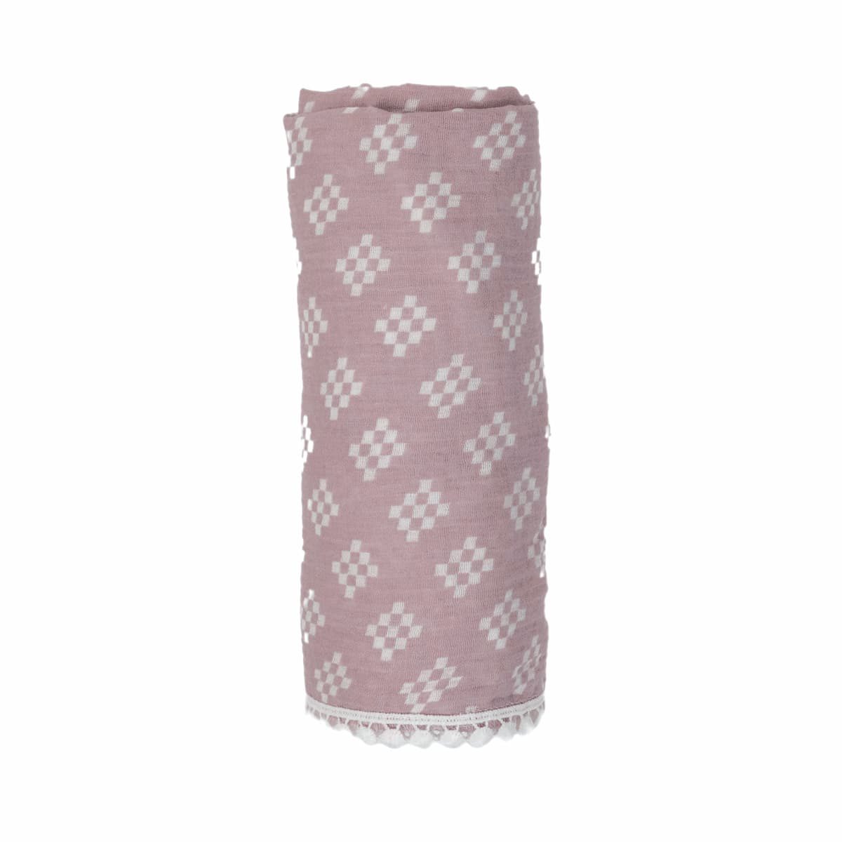 Lodger Swaddle Tribe Muslin kokvilnas autiņš, 120x120 cm, Rose