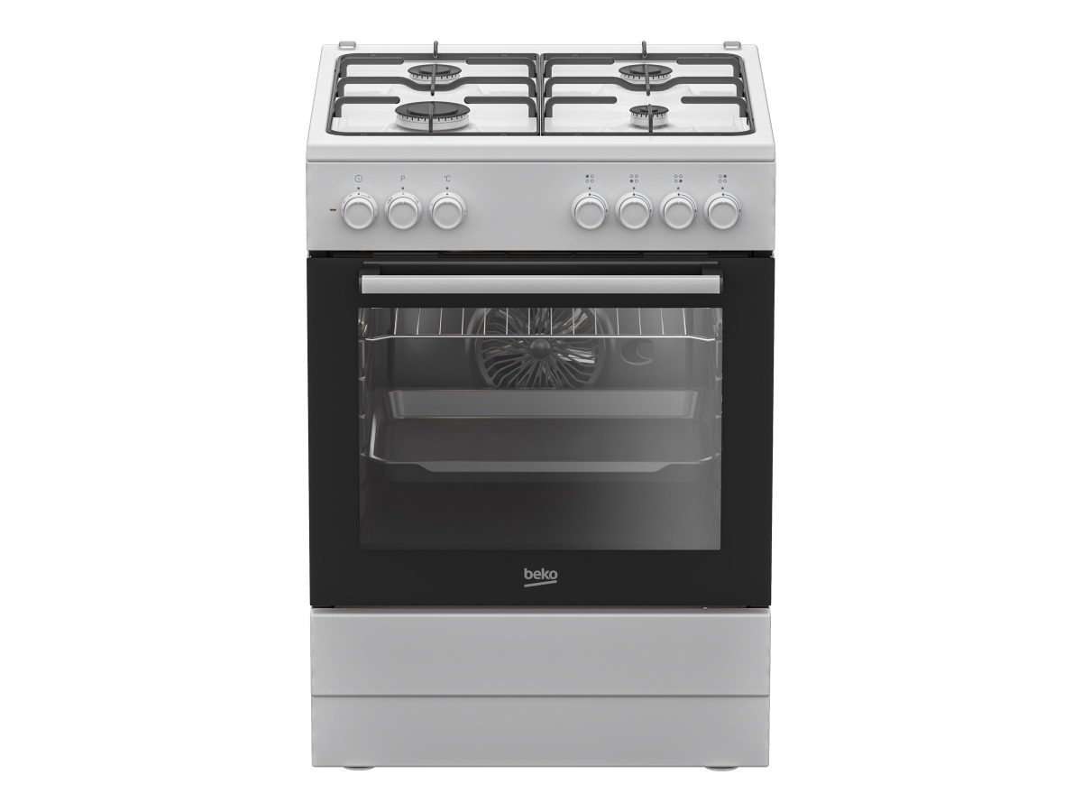 Beko FBE62120WD Cooker, Gas hob, Electric oven, Width 60 cm, White, BEKO