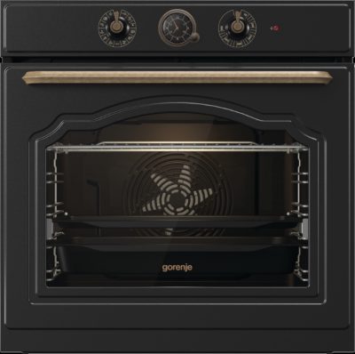 Oven, BOS67371CLB, 77 L, Multifunctional, EcoClean, Mechanical control, Steam function, Convection, Height 59.5 cm, Width 59.5 cm, Black