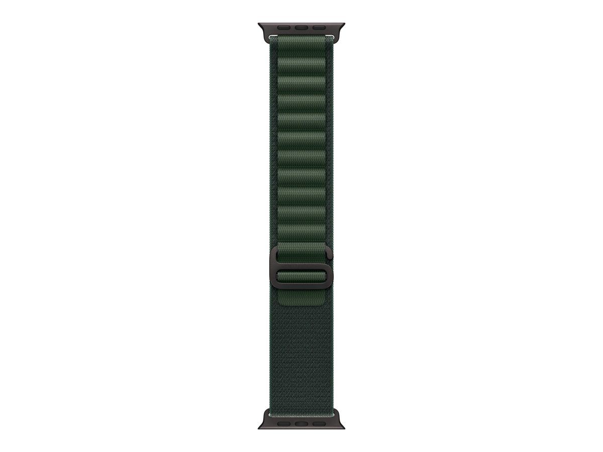 Apple 49mm Dark Green Alpine Loop - Large - Black Titanium Finish