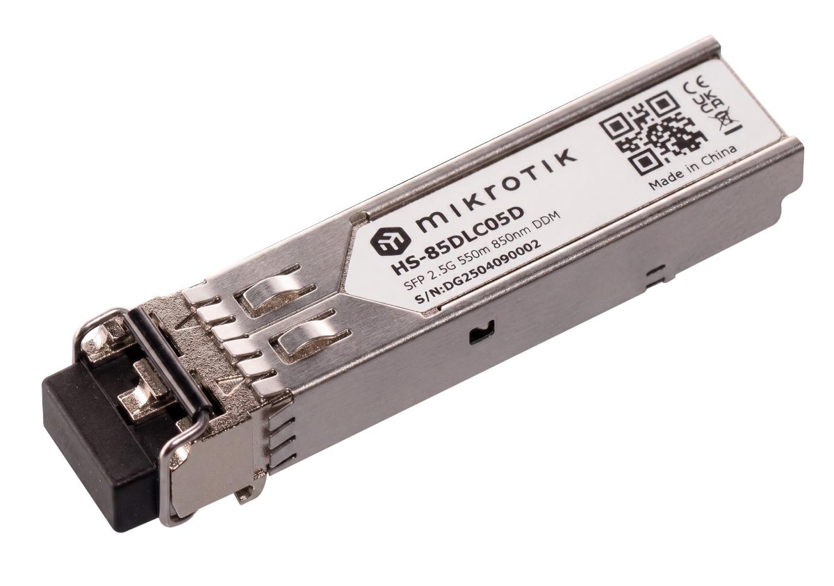 MikroTik SFP module 1.25G/2.5G MM 550m 850nm, Dual LC-connector, MikroTik