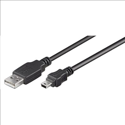 USB 2.0 Hi-Speed cable, USB-A to mini-USB USB 2.0 male (type A), USB 2.0 mini male (type B, 5-pin)
