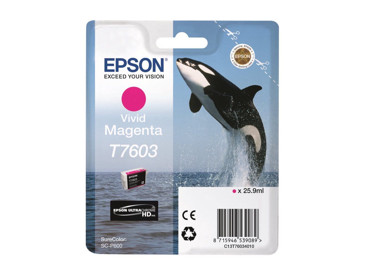 Epson T7603, Ink Cartridge, Vivid Magenta
