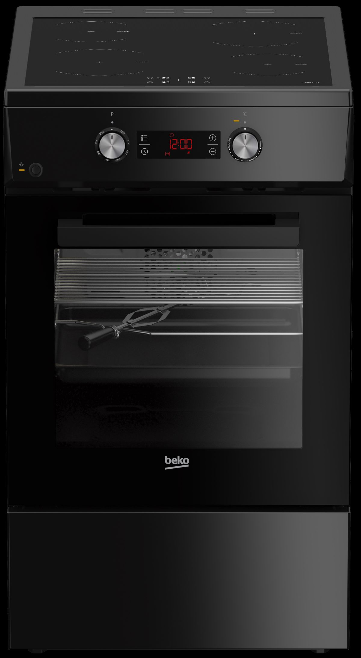 BEKO Cooker, FSM59305BDT, Hob type Induction, Oven type Electric, Black, Width 50 cm, Grilling, Depth 60 cm, 60 L