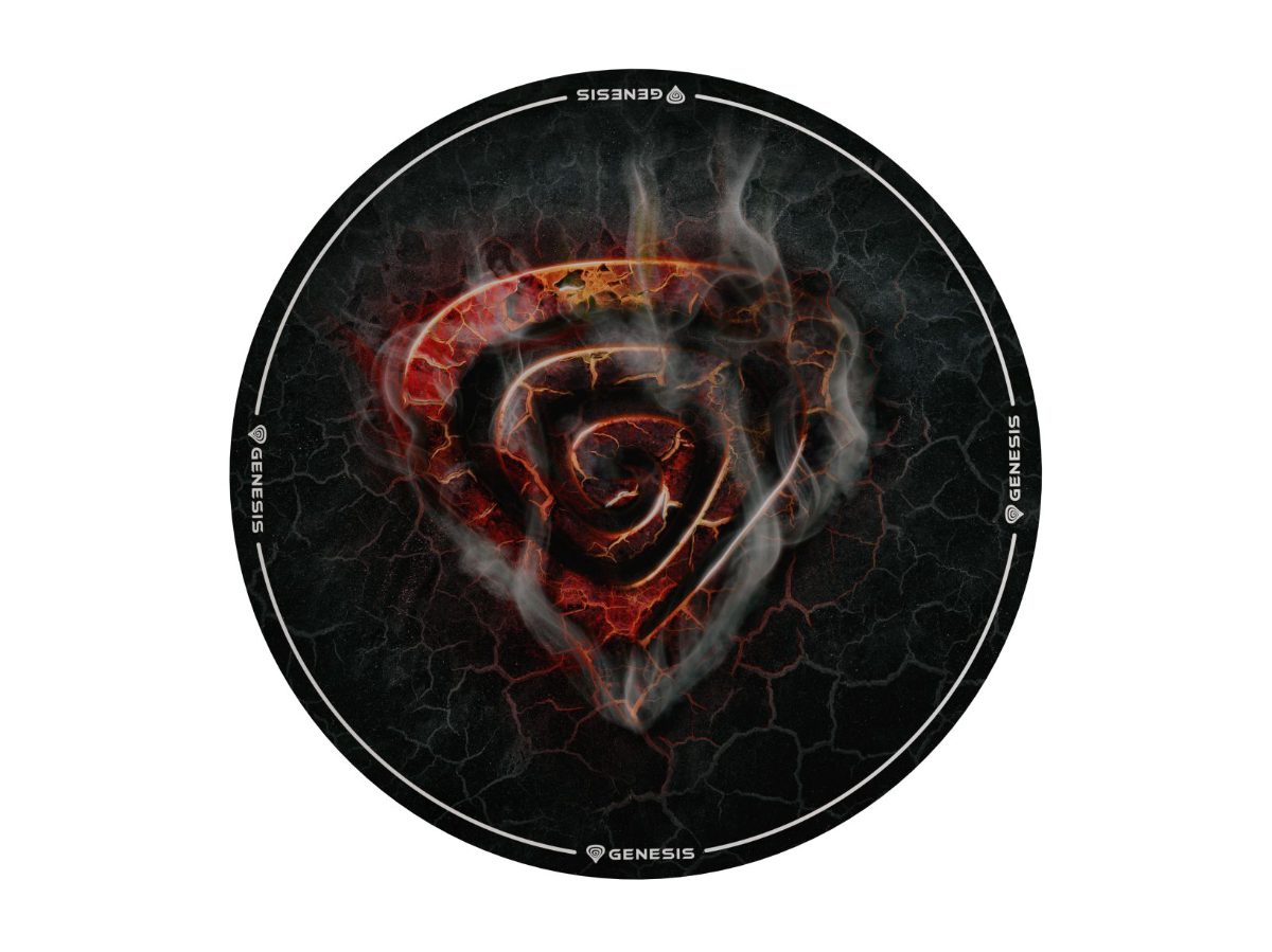 Genesis Tellur 400 Round Lava Floor Mat, Black