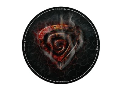 Genesis Tellur 400 Round Lava Floor Mat, Black