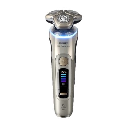 PHILIPS i9000 Prestige Ultra Elektroskuveklis mitrai/sausai skūšanai (lādējams), baltais zelts