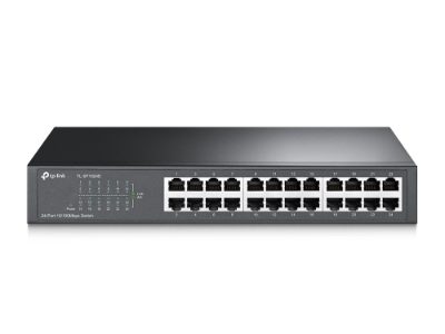 Switch, TL-SF1024D, Unmanaged, Desktop/Rackmountable, 10/100 Mbps (RJ-45) ports quantity 24, Power supply type External