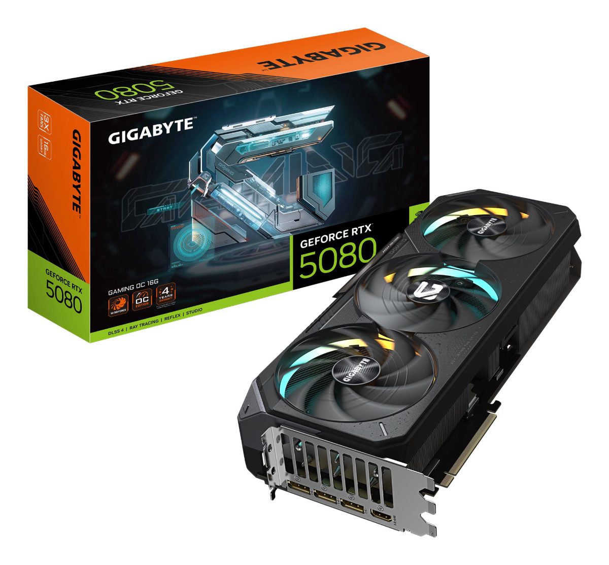 Gigabyte GeForce RTX 5080 GAMING OC 16G, NVIDIA, 16 GB, GeForce RTX 5080, GDDR7, HDMI ports quantity 1, PCI-E 5.0