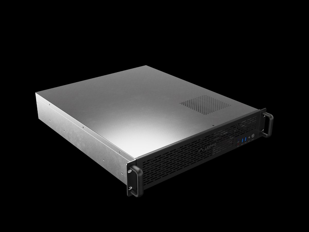 Lanberg Rackmount Server Chassis ATX 520/12 19"/2U, SC01-5202-12B, Black