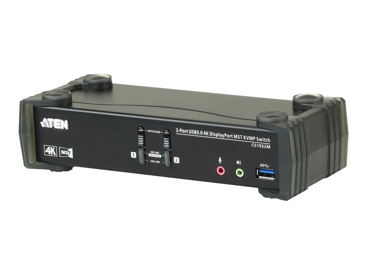 2-Port USB 3.0 4K DisplayPort MST KVMP Switch, CS1922M-AT-G