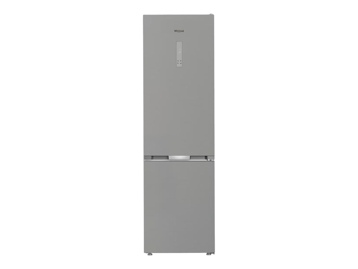 Whirlpool Refrigerator, WHK 26402 XP4E, Energy efficiency class E, Free standing, Combi, Height 203.5 cm, No Frost system, Fridge net capacity 249 L, Freezer net capacity 106 L, Display, 37 dB, Silver