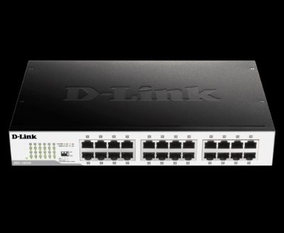 Switch, DGS-1024D, Unmanaged, Desktop, Gigabit Ethernet (copper) ports quantity 24, Power supply type Internal