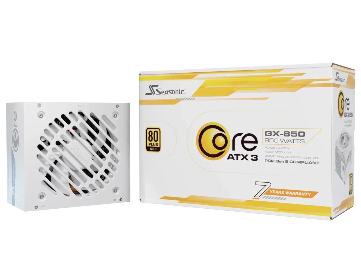 Power Supply, SEASONIC, CORE GX White, ATX, 850 W, SRP-CGX851-A5A32SF-W