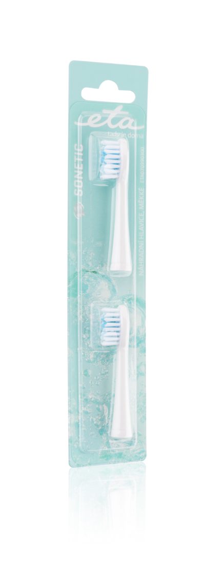 Toothbrush replacement  for ETA0709, Heads, For adults, Number of brush heads included 2, Number of teeth brushing modes Does not apply, White