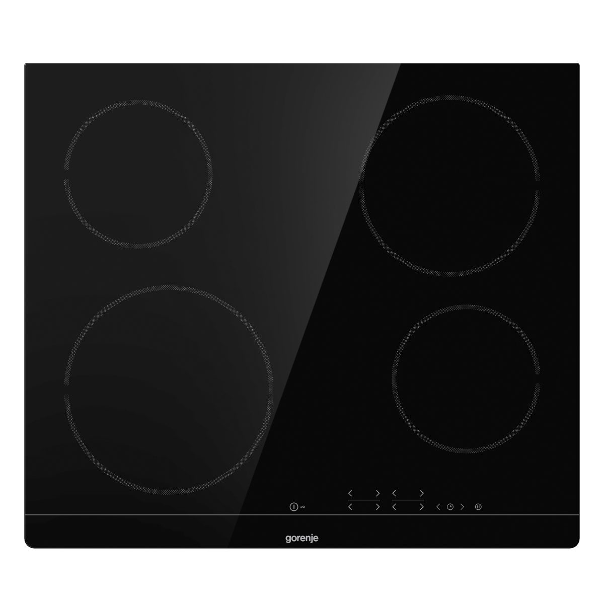 Hob, ECT641BSC, Vitroceramic, Number of burners/cooking zones 4, Touch, Timer, Black, Display