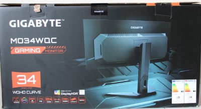 GIGABYTE MONITOR 34" MO34WQC EK, SALE OUT. MO34WQC EK1, 34 ", OLED, WQHD, 175 Hz, 0.03 ms, 3440 x 1440 pixels, 250 cd/m², HDMI ports quantity 2, Warranty 36 month(s), DAMAGED PACKAGING, DEMO