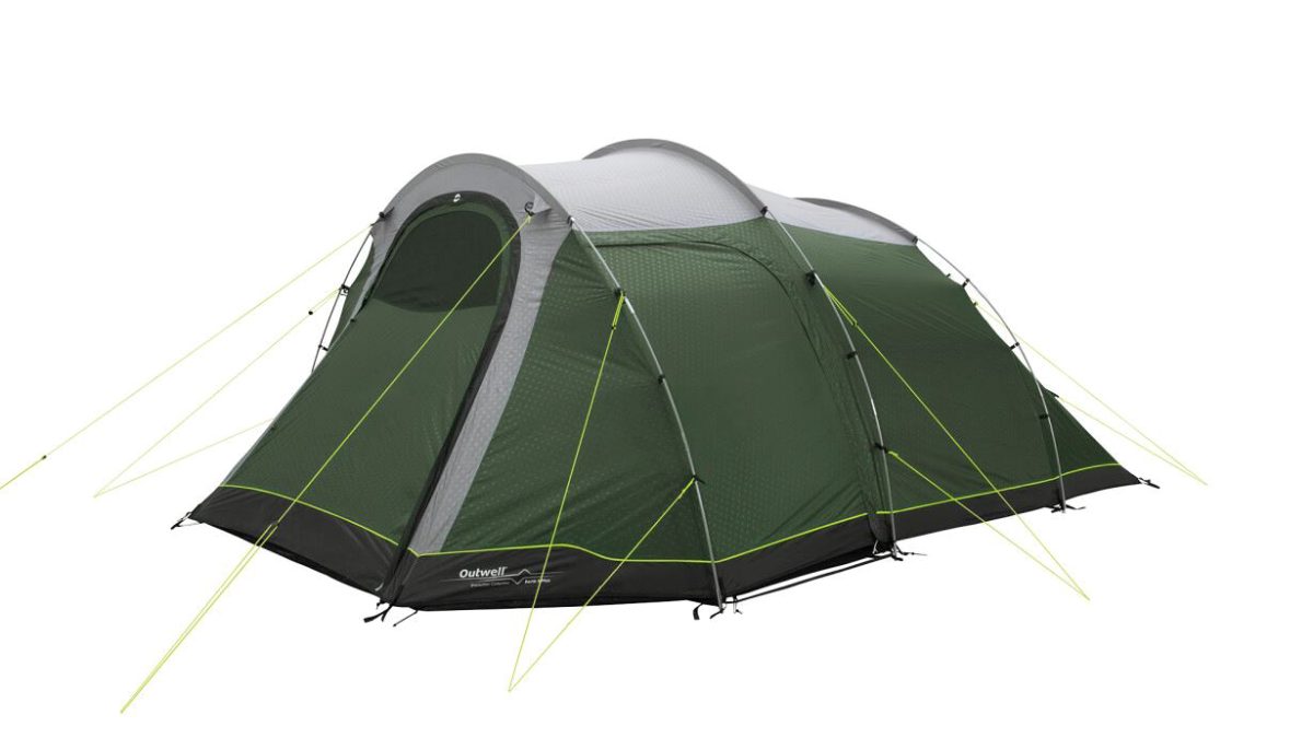 Outwell Two Room Tunnel Tent, Earth 5 Plus, 5 person(s), Green