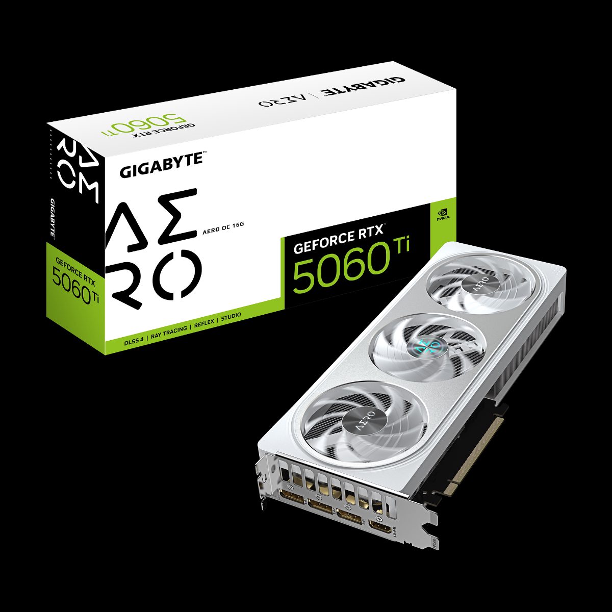 Gigabyte GeForce RTX 5060 Ti AERO OC 16G, NVIDIA, 16 GB, GeForce RTX 5060 Ti, GDDR7, HDMI ports quantity 1, PCI-E 5.0