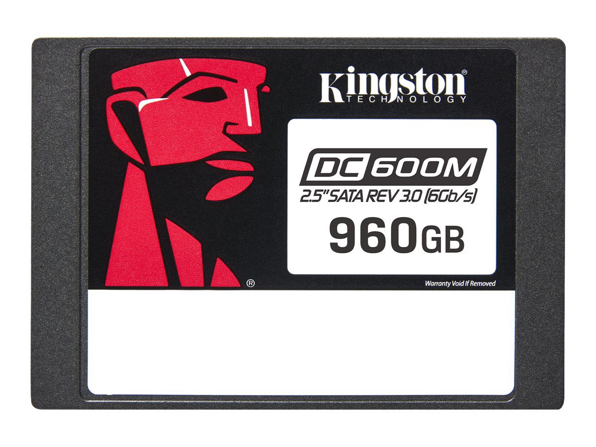 Kingston DC600M, 960 GB, SSD form factor 2.5", Solid-state drive interface SATA Rev. 3.0, Read speed 560 MB/s, Write speed 530 MB/s