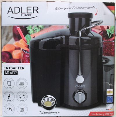 Adler AD 4132 Juicer, Dark Inox, Adler AD 4132, Type Juicer maker, Dark Inox, 800 W, Number of speeds 3