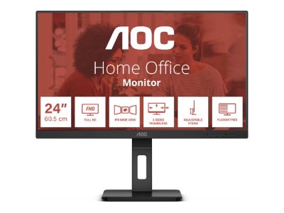 24E3QAF, 23.8 ", IPS, FHD, 16:9, 75 Hz, 4 ms, 1920 x 1080 pixels, 300 cd/m², HDMI ports quantity 1, Black