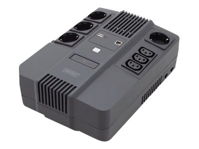 All-in-One UPS, All-in-One UPS, 600VA/360W, LED 12V/7Ah x1, 4x CEE 7/7,3x IEC C13, USB, RJ45, 600 VA, 360 W