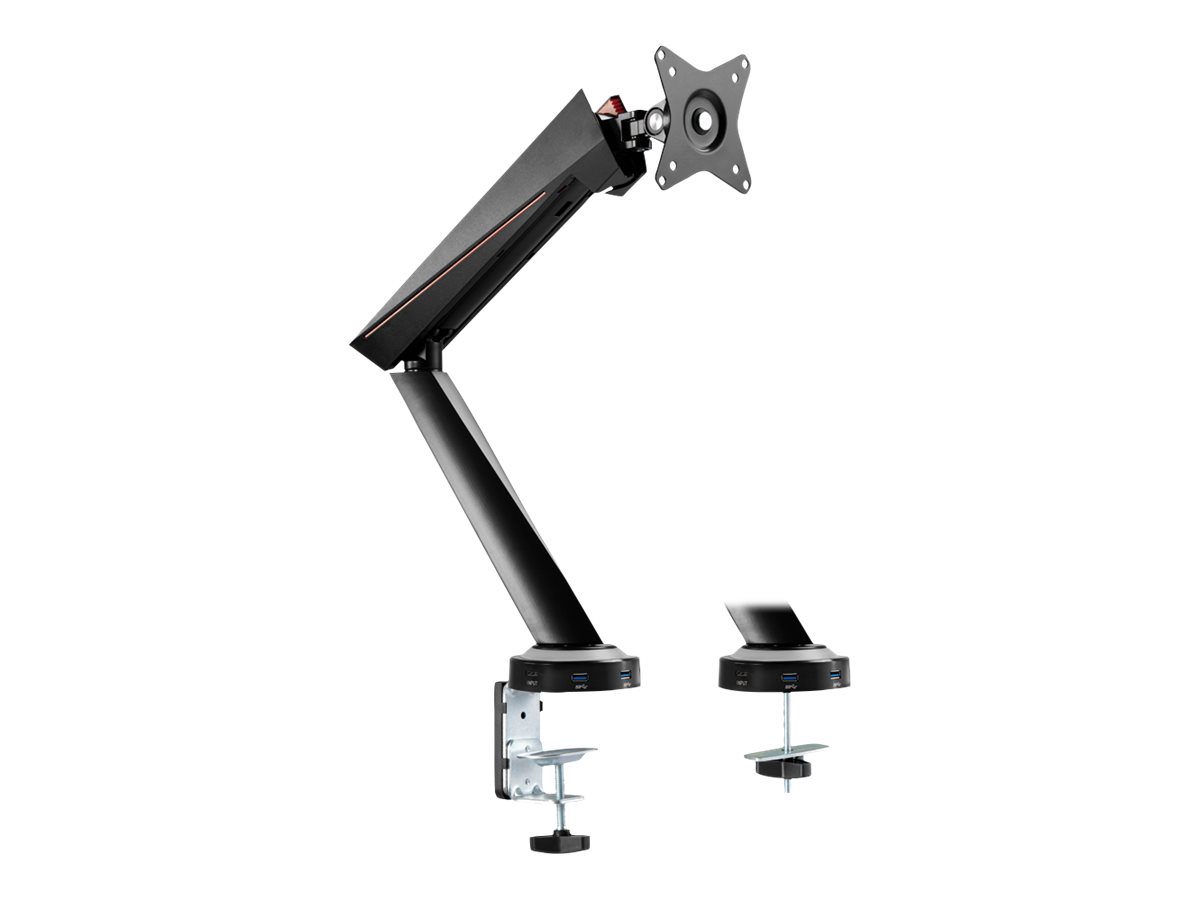 Desk Mount, Tilt, swivel, level adjustment, rotate, 17-32 ", Maximum weight (capacity) 8 kg, Black/Red