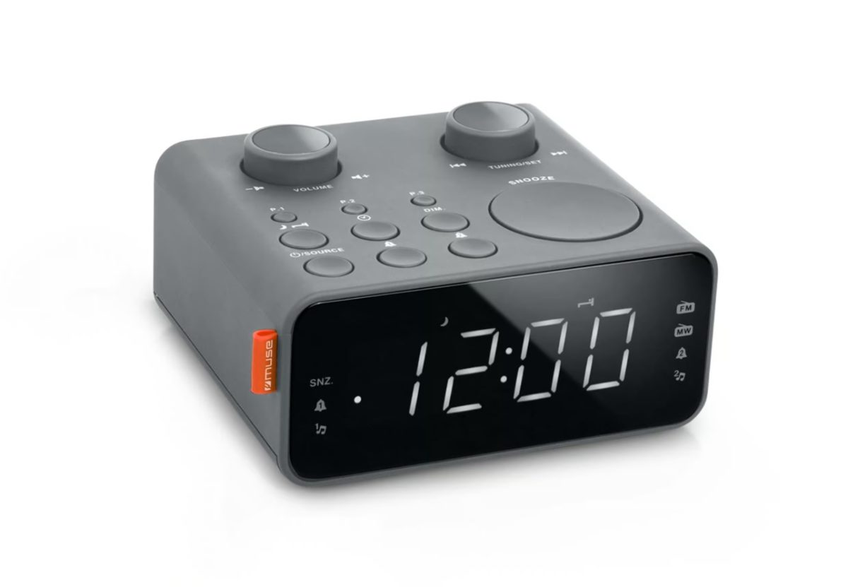 Muse Dual Alarm Clock Radio, M-17 LG, Alarm function, AUX in