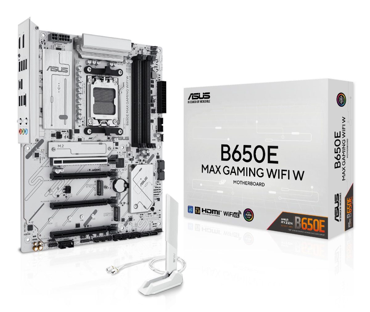 Asus B650E MAX GAMING WIFI W, Processor family AMD, Processor socket AM5, DDR5, Supported hard disk drive interfaces SATA, M.2, Number of SATA connectors 4
