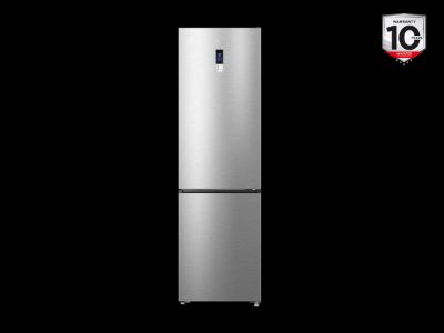 TCL Refrigerator, RP409BLE0EE, Energy efficiency class E, Free standing, Combi, Height 185 cm, No Frost system, Fridge net capacity 267 L, Freezer net capacity 142 L, Display, 39 dB, Grey