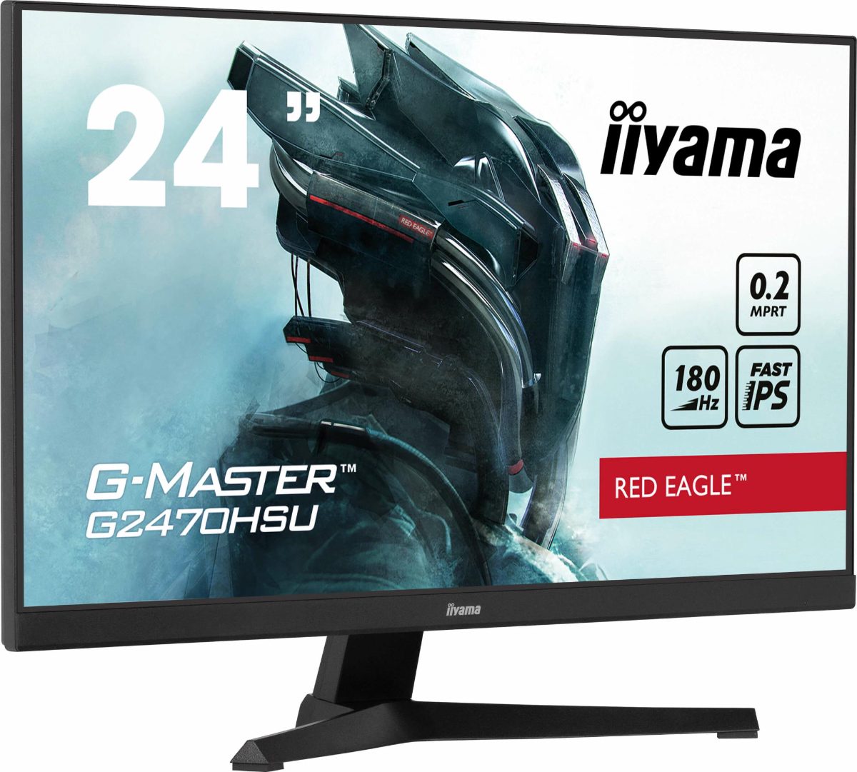 LCD Monitor, IIYAMA, G2470HSU-B6, 24", Panel IPS, 1920x1080, 16:9, 180Hz, Matte, 0.2 ms, Speakers, Colour Black