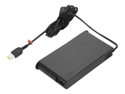 ThinkPad Mobile Workstation Slim 170W AC Power Adapter (Slim-tip), 4X20S56701, 170 W, 20 V, AC Adapter
